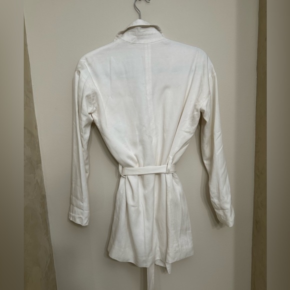 Allsaints coat. White. Size 2. Tie waist. - Picture 3 of 6